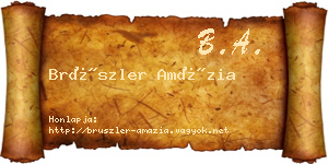 Brüszler Amázia névjegykártya